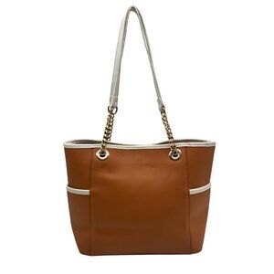 Brown Saffiano Leather Tote Bag